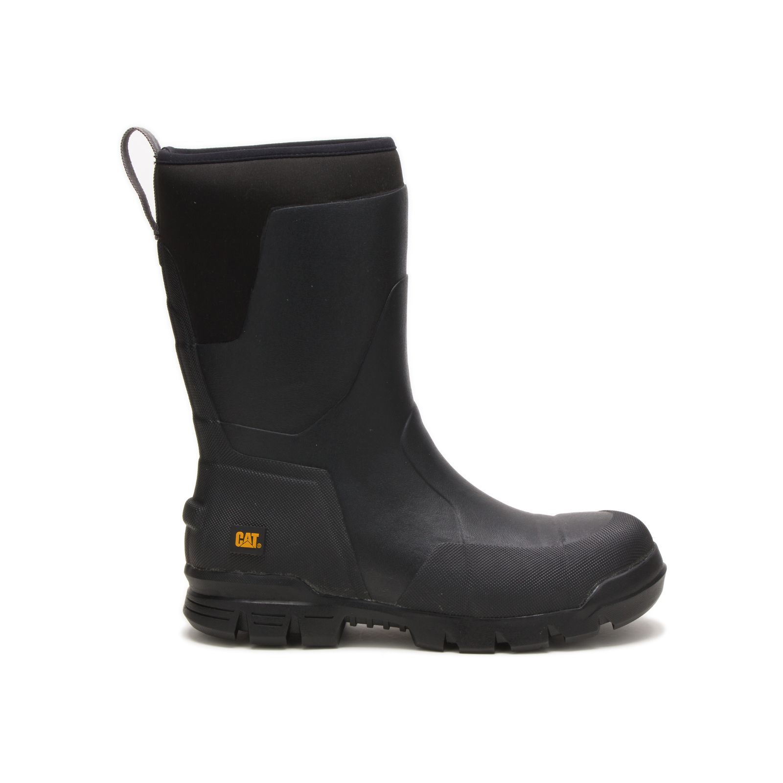 Caterpillar Stormers 11" Steel Toe - Mens Rubber Boots - Black - NZ (759UVCPFY)